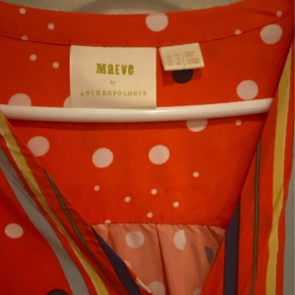 Maeve Anthropologie Elan Scarf Tie Blouse size 6 - Picture 2 of 3
